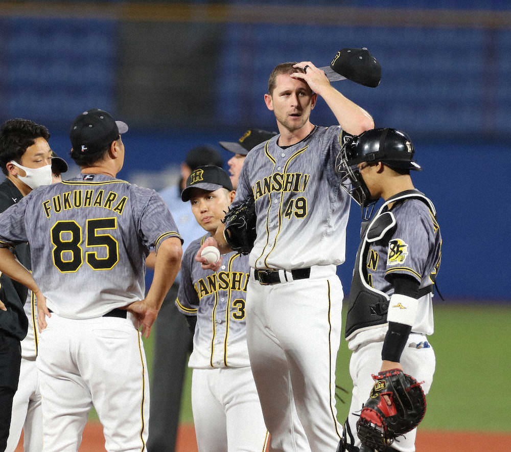 【画像・写真】阪神・ガンケル来日初先発も4回7安打3失点で降板「初回の投球が悔やまれる」