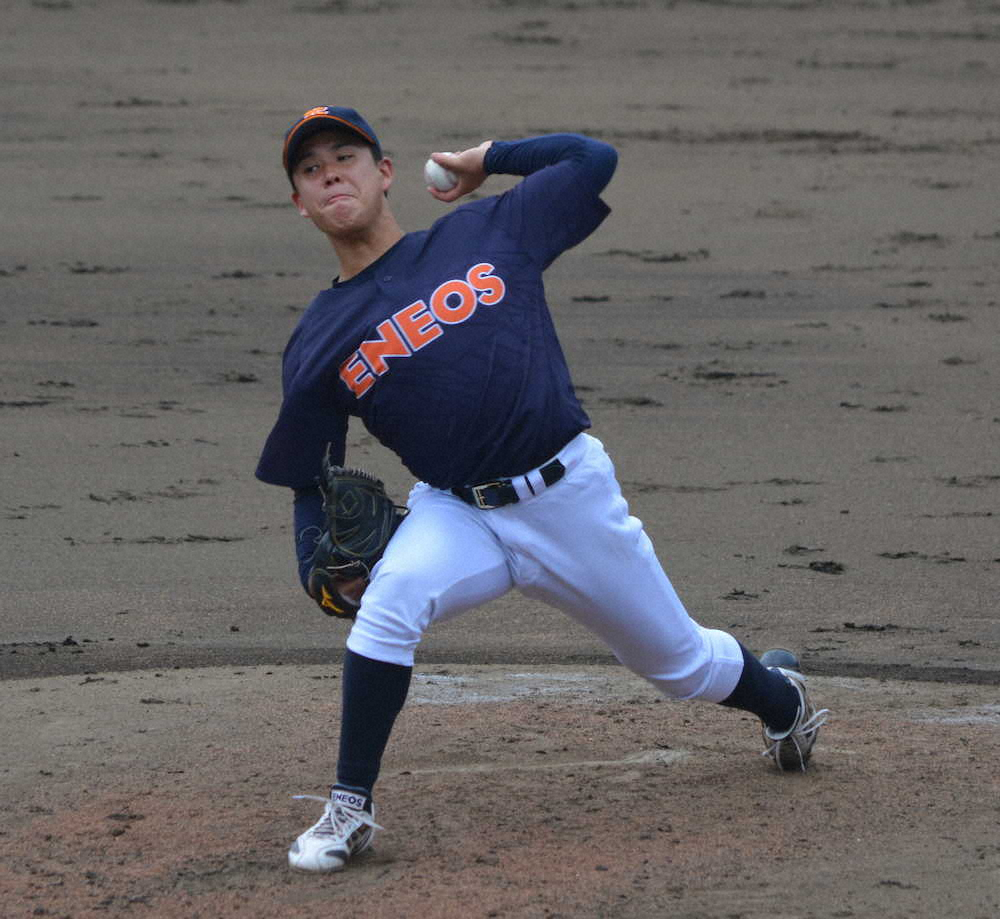 Eneosのドラフト候補左腕 藤井が巨人とのオープン戦に自粛明け初登板 1回無失点 スポニチ Sponichi Annex 野球