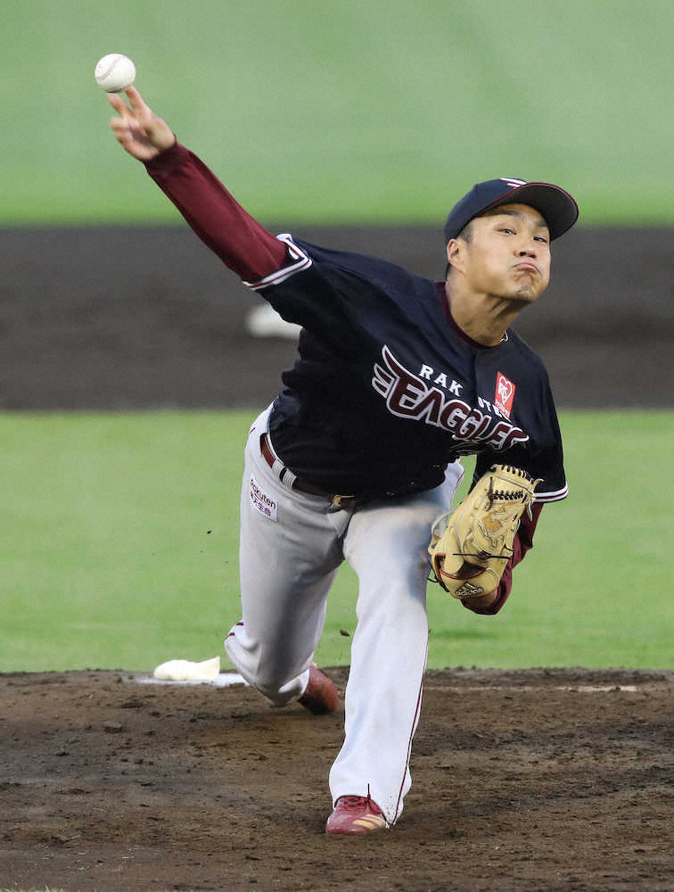 【画像・写真】楽天・則本昂　右手に打球が当たるアクシデントも大事にいたらず