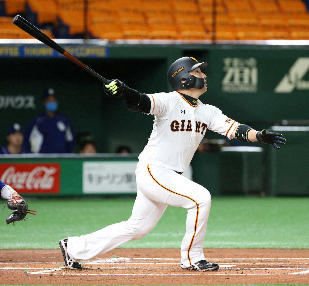 【画像・写真】巨人・丸が初回に技あり先制3ラン！「うまく拾うことができました」4戦ぶり一発で田口を強力援護