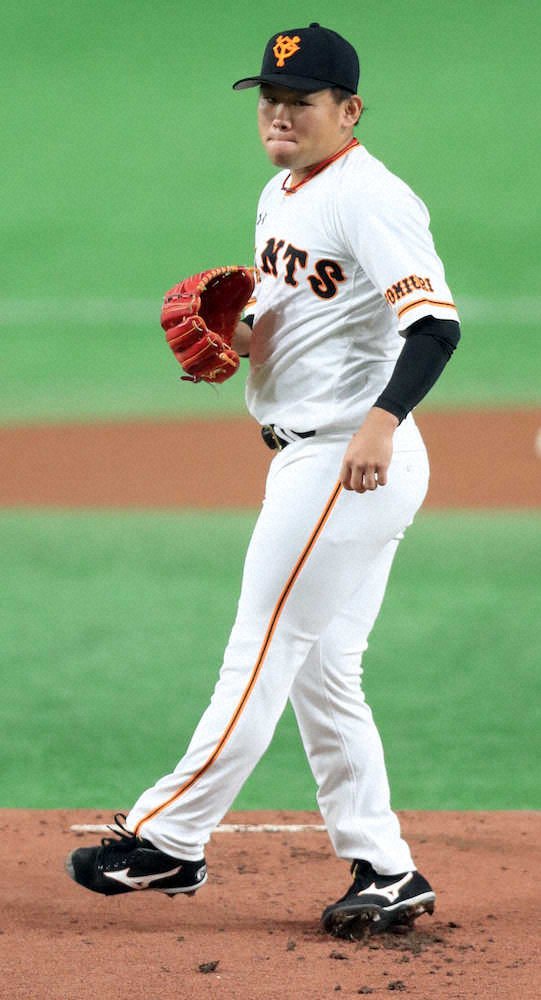 【画像・写真】巨人・田口　左太腿裏の張り訴え32球で降板