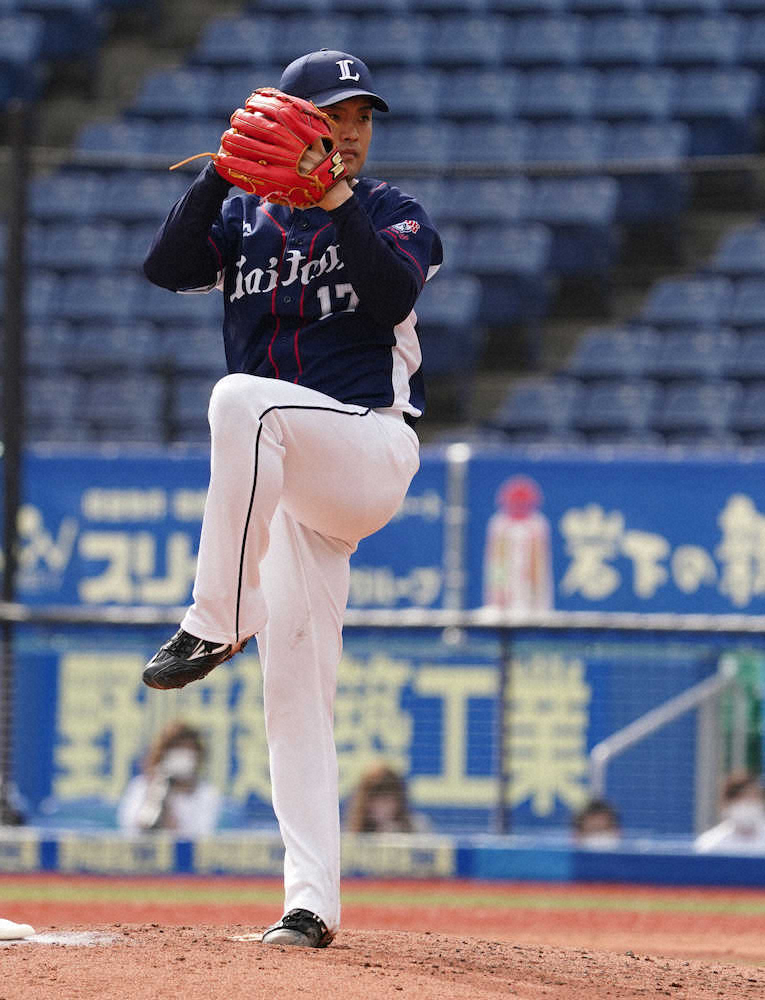 【画像・写真】昨季から３連敗　西武・松本の２段モーション　マリンの強風で上体揺れ安定感欠く