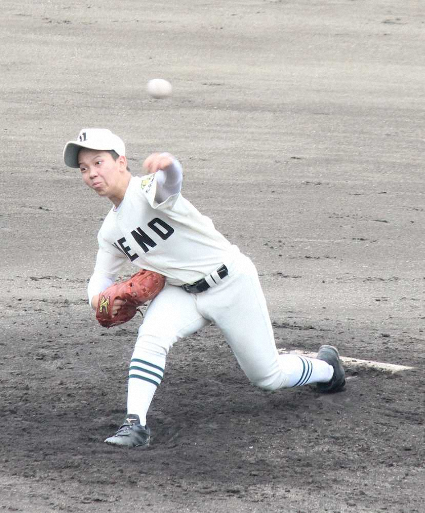 【画像・写真】大分上野丘2年生左腕・上坂が3安打完封「この1勝を絶対つかみ取りたいと」