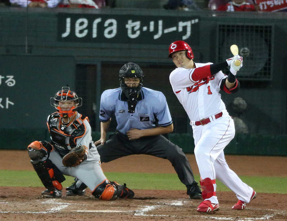 【画像・写真】広島・誠也　屈辱免れる一発　「2桁失点＆零敗」ならマツダ開場以来初だった