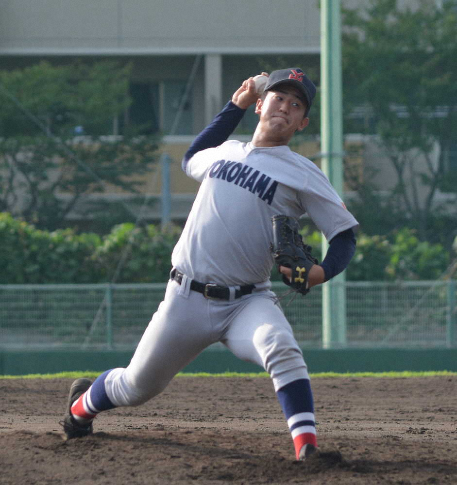 【画像・写真】横浜練習試合　ドラフト候補の152キロ左腕・松本＆度会　成長の跡