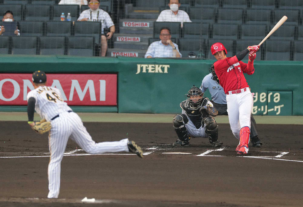 【画像・写真】2009年夏甲子園V腕・堂林　思い出の聖地で6年ぶり一発　初回に先制5号ソロ「初球から積極的に」