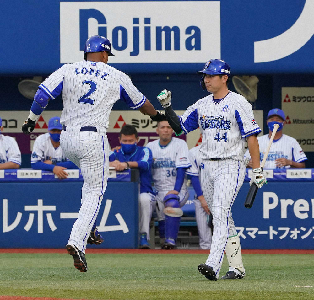 【画像・写真】DeNA連敗脱出へ序盤から一発攻勢　ロペス、佐野が2者連続弾　高城は5年ぶりプロ2号
