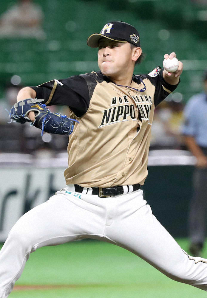 【画像・写真】＜ソ・日＞日ハム先発の河野（撮影・中村達也）