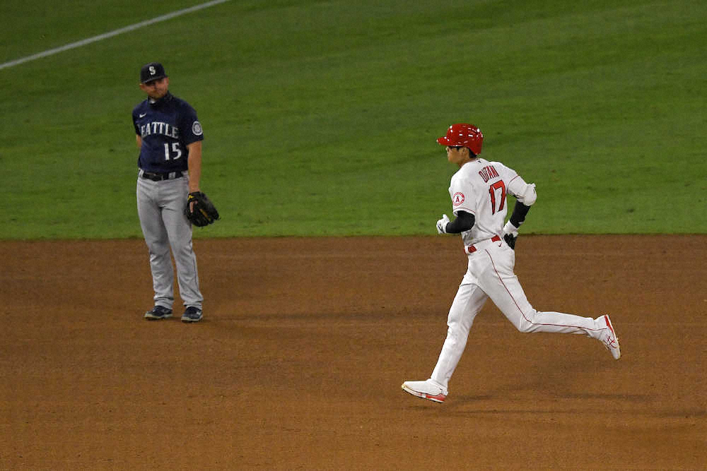 【画像・写真】大谷翔平　今季初アーチとなる逆転3ラン！322日ぶりの一発