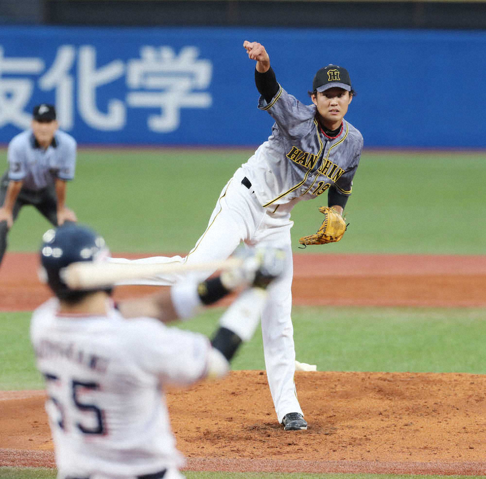 【画像・写真】阪神・藤浪　打点王村上から三振奪い初回を無失点