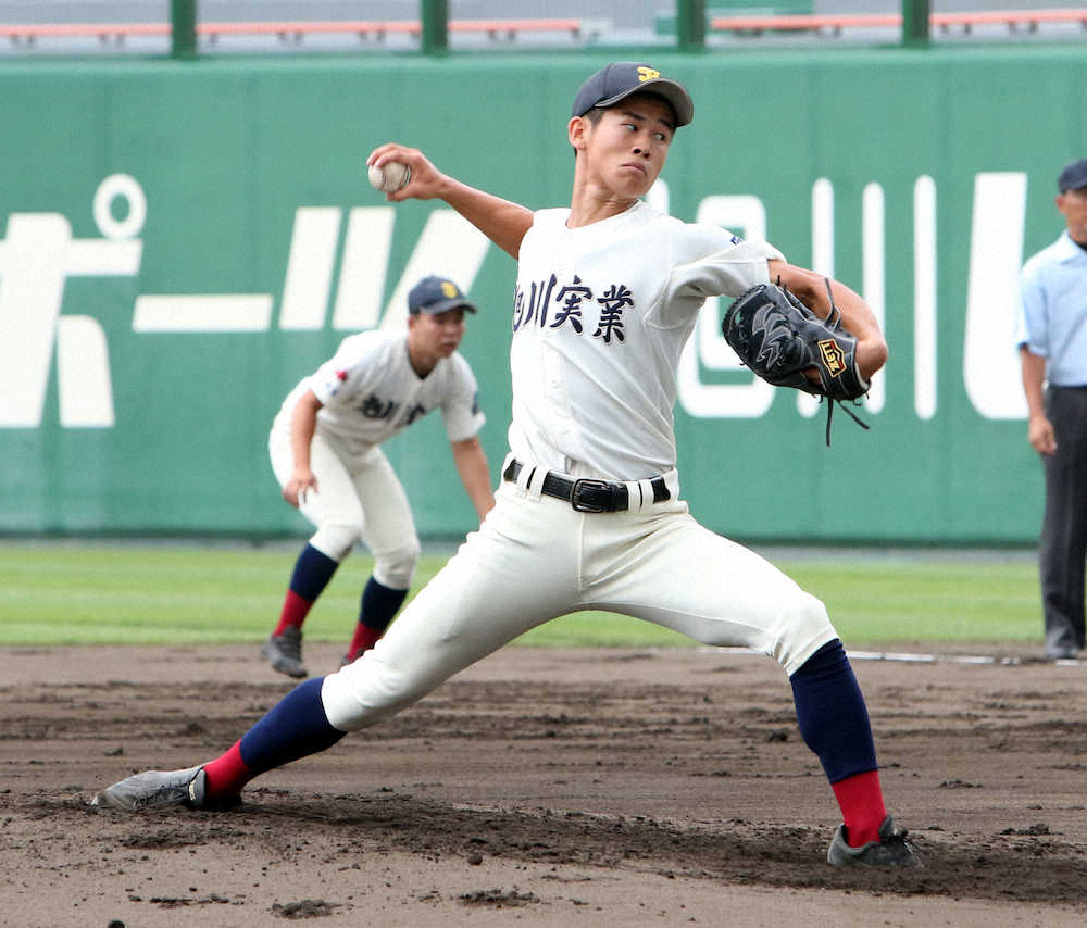 【画像・写真】旭川実の来秋ドラフト候補・田中　自己最速147キロ、4回無失点7K好投　イチロー氏似の怪腕