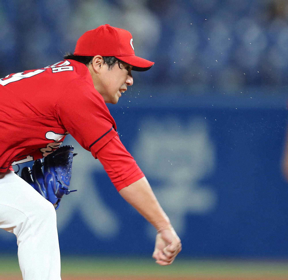 【画像・写真】広島・野村　“天敵”退治　7回1失点で1411日ぶりのヤクルト戦勝利