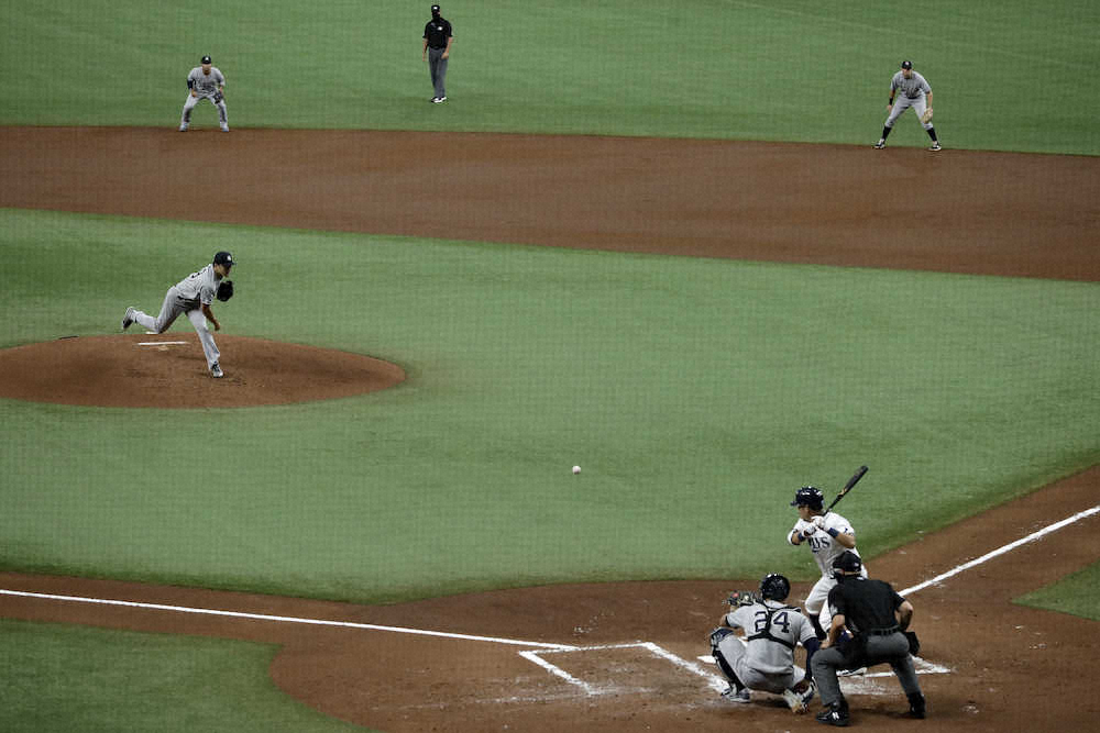 【画像・写真】ヤンキース田中VSレイズ筒香　初対決は一邪飛でマー君に軍配