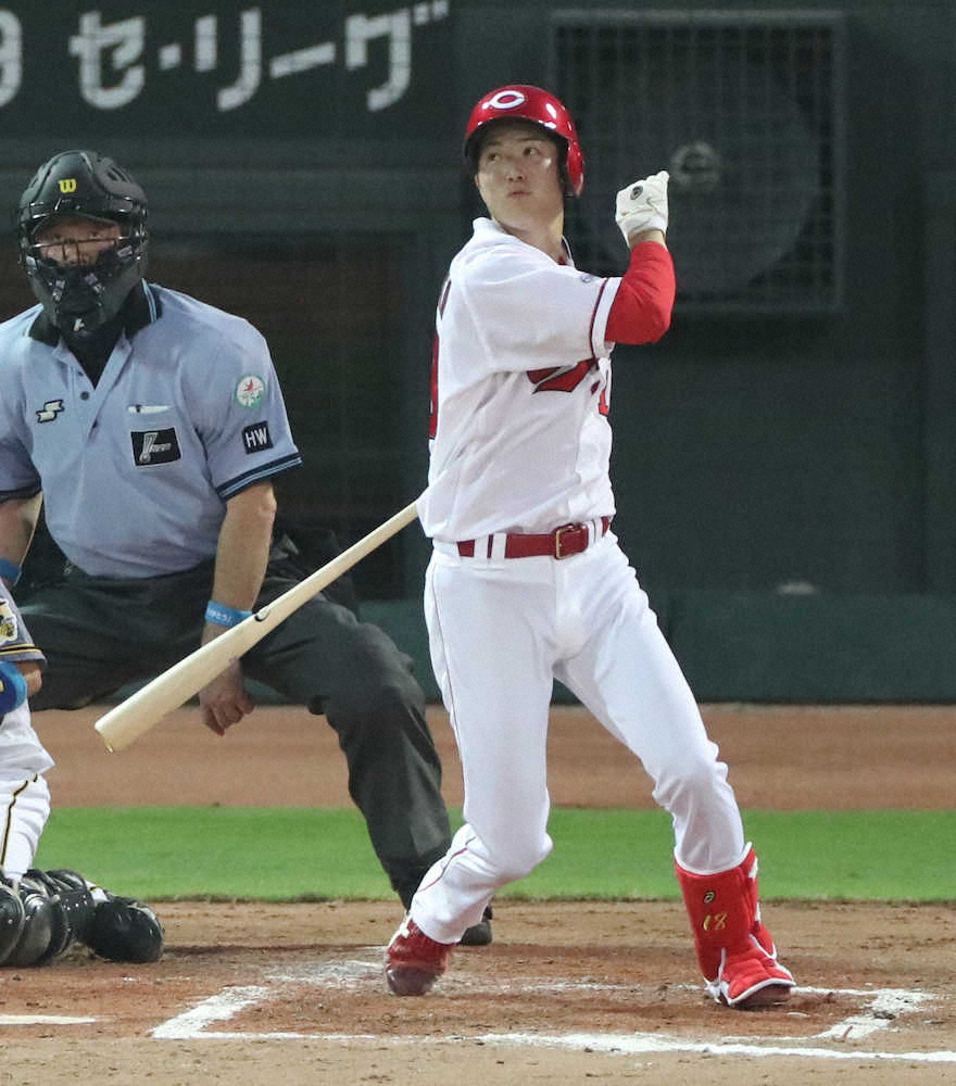 【画像・写真】広島・森下　本拠地初勝利&プロ初安打　ピースナイターで躍動
