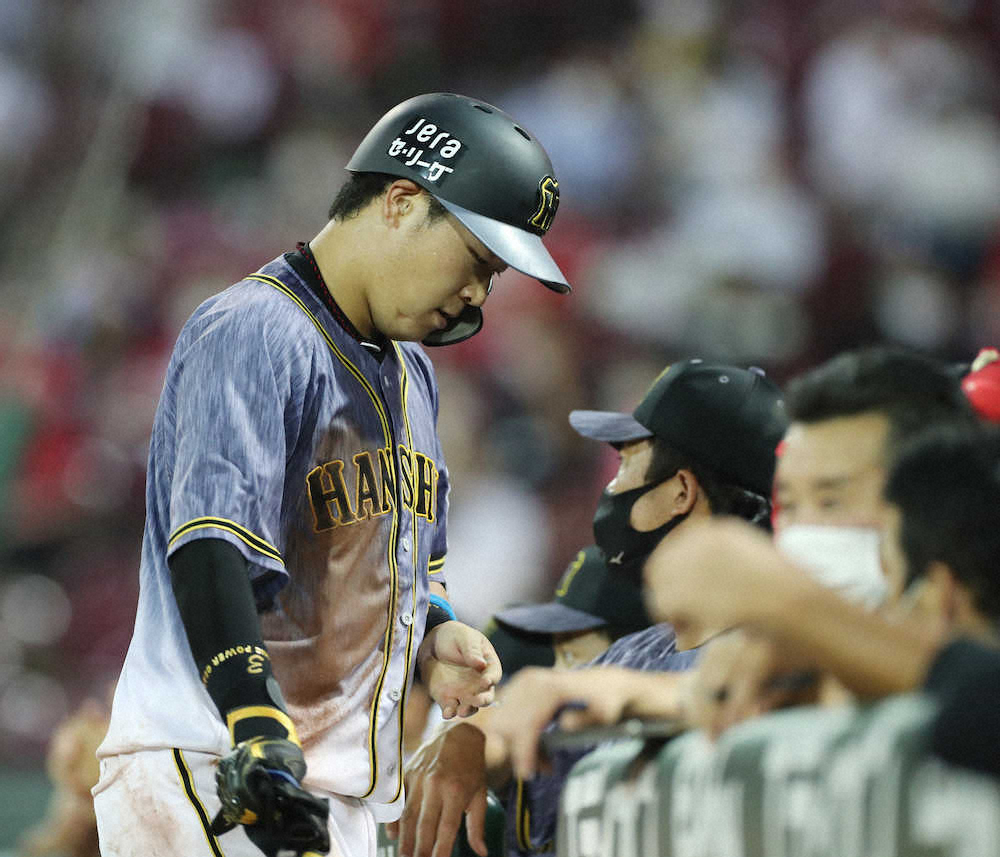 【画像・写真】阪神・大山　打率急降下　7月の・299から8月は・125　矢野監督「どう乗り越えて上がっていくか」