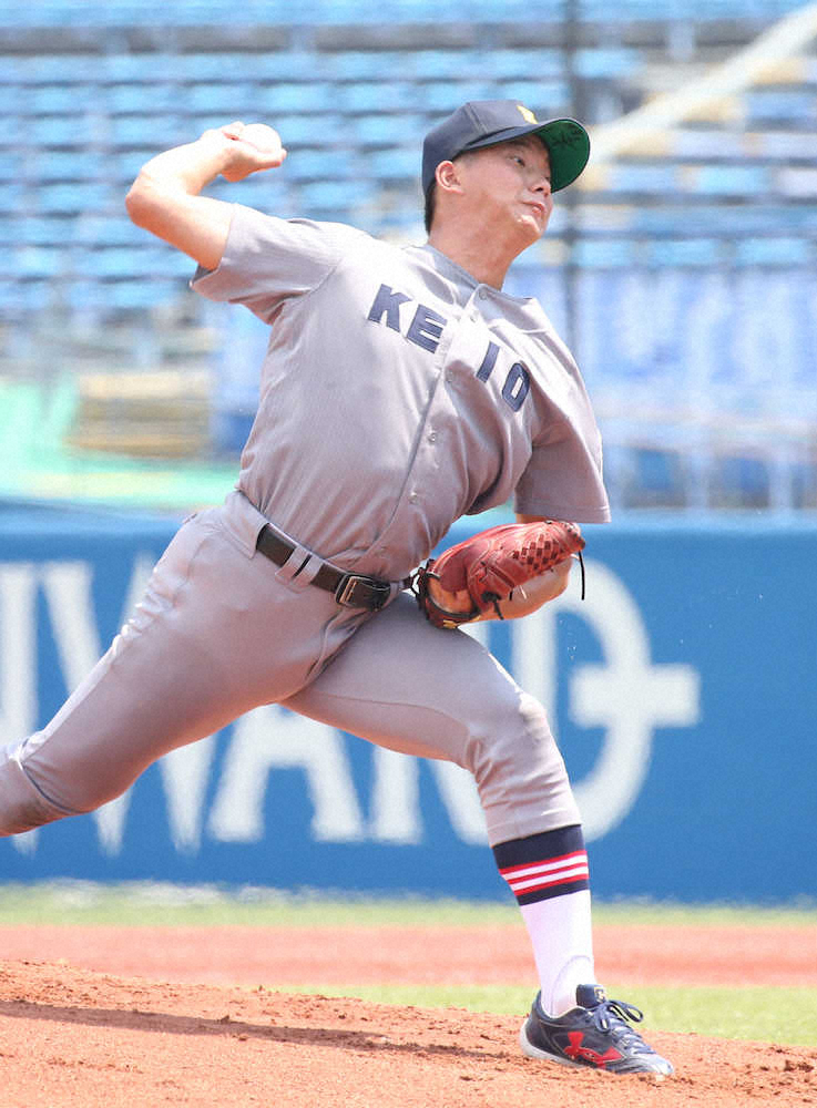 【画像・写真】慶大・木沢　16奪三振　プロ9球団視察「球の強さが魅力」