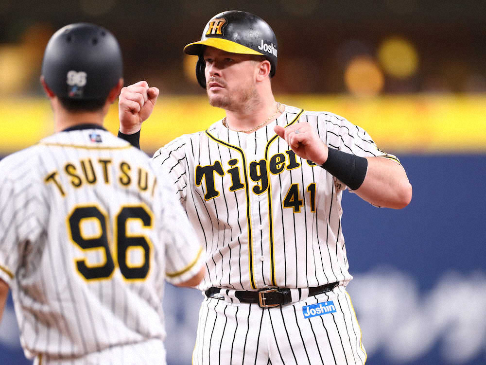 【画像・写真】阪神　14安打10得点の猛攻で快勝　サンズ、ボーアの両助っ人躍動　西勇はかつての本拠地で移籍後初勝利