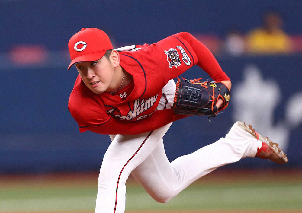 【画像・写真】広島・遠藤、3勝目ならず　初回に失策絡みで2点を失い、6回2失点で降板　自責ゼロ