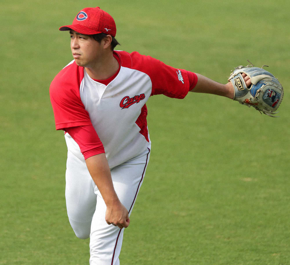 【画像・写真】広島・野村「ここは大事」　前回中日戦は4回途中降板　後輩・佐野を抑えて名誉挽回だ