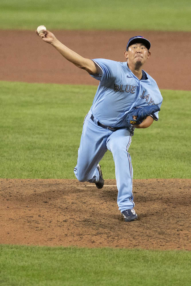 【画像・写真】ブルージェイズ・山口　2番手で1失点　2者連続で空振り三振も