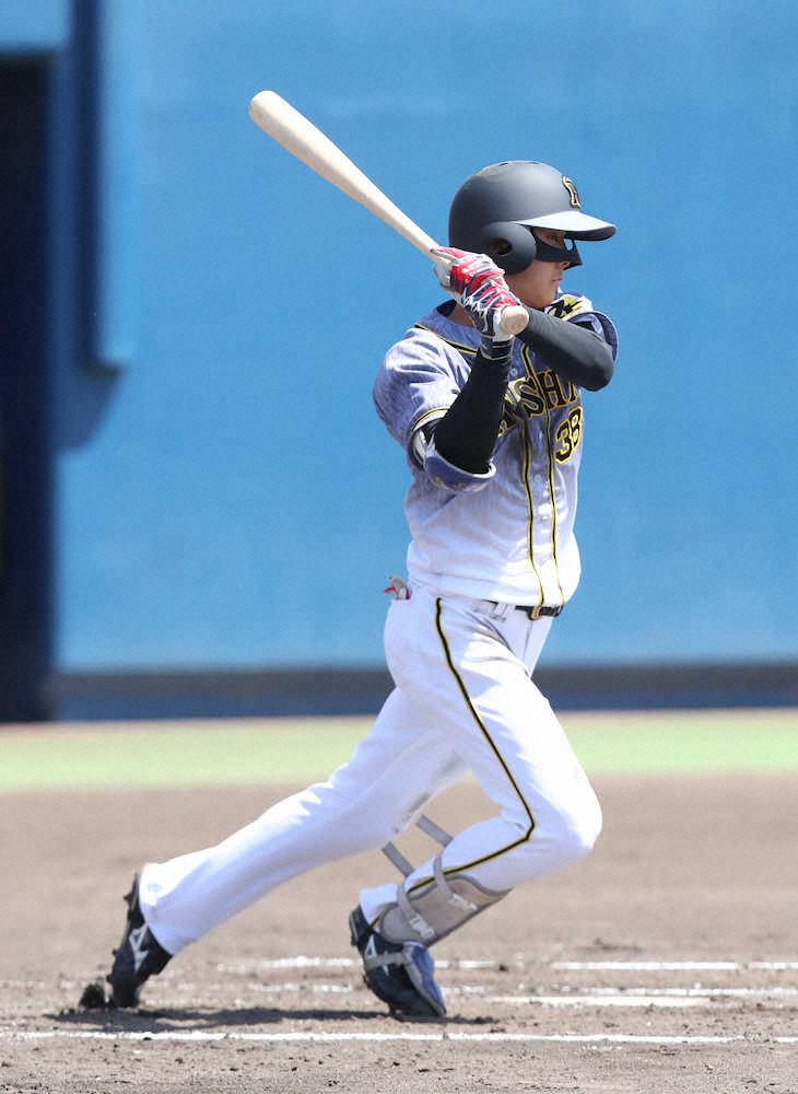 フェイスガードを着用した小幡 スポニチ Sponichi Annex 野球