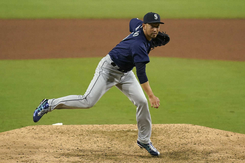 【画像・写真】マリナーズ・平野　1回無失点で今季初ホールド、4連勝に貢献！コロナから復帰後、2試合連続無失点投球