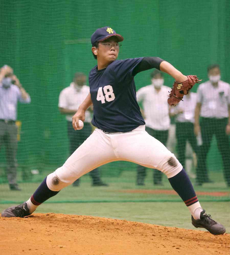 【画像・写真】聾学校出身の松阪商・松山、打者5人に安打許さず1K