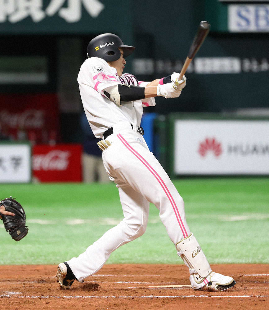 【画像・写真】ソフトB・柳田　“倍返し”口火弾！「半沢直樹」テーマ曲に乗った自己最速20号