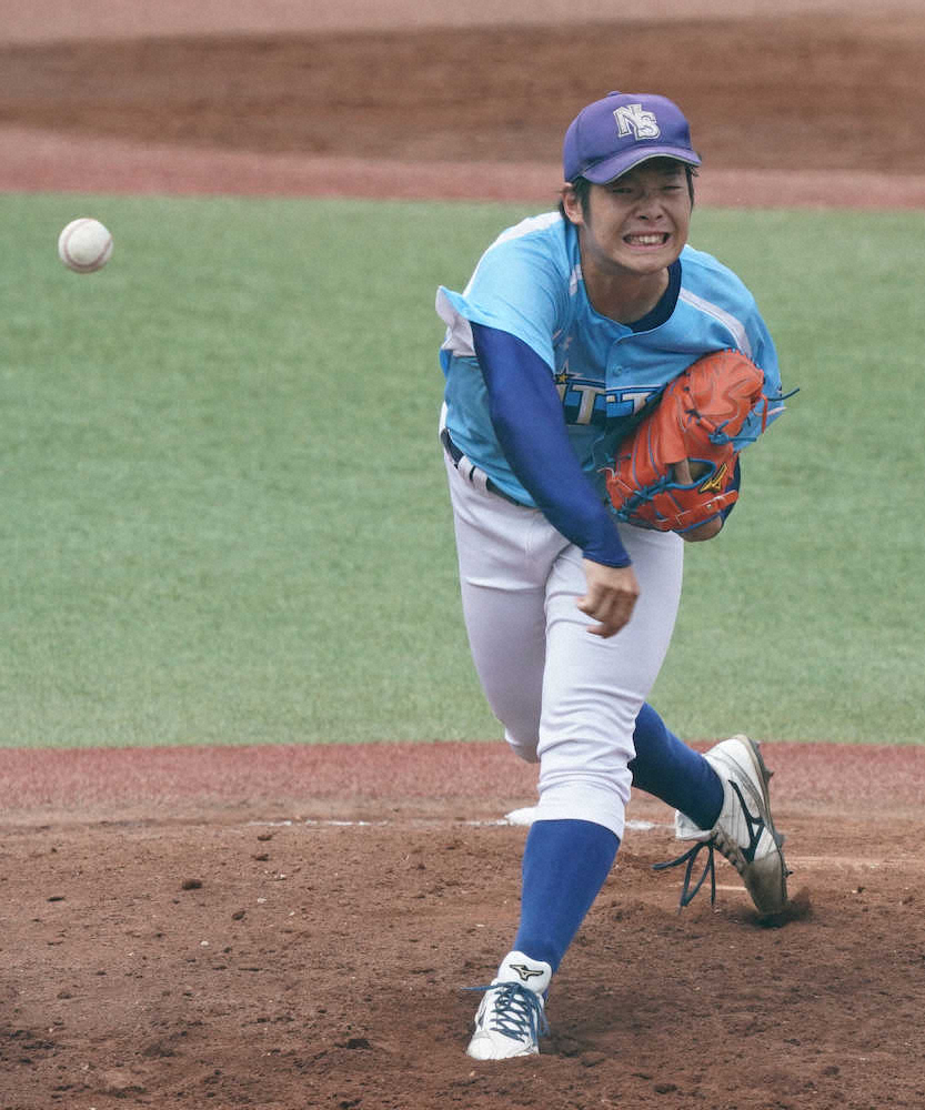 【画像・写真】ドラフト上位候補対決が実現　日体大155キロ右腕・森が中大の牧を封じる　3球団スカウトが視察