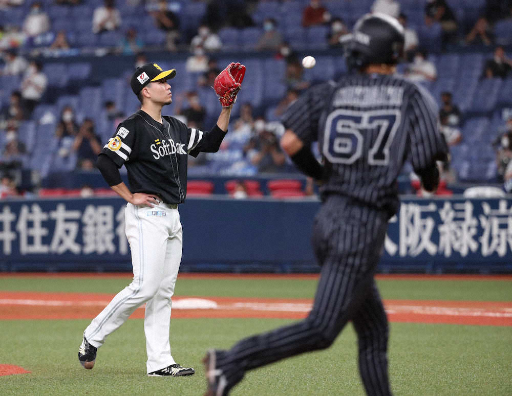 【画像・写真】ソフトB千賀自滅　今季3度目、山本との投げ合いは今季ワースト1試合6四球、さらに1イニング4四球