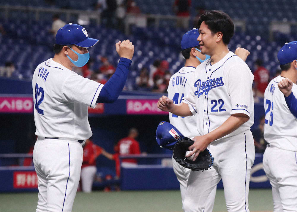 【画像・写真】中日・与田監督　5戦連続完投勝利の大野雄を大絶賛「最後まで安心して見ていられた」