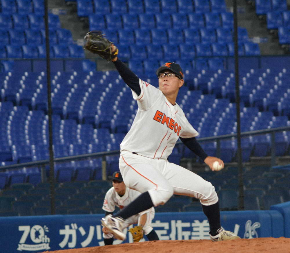 【画像・写真】ENEOS藤井　3球団の前で最速148キロ2回無失点