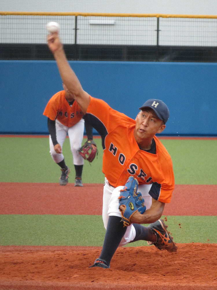 【画像・写真】法大ドラフト候補・高田155キロ1回無失点　あすプロ志望届提出