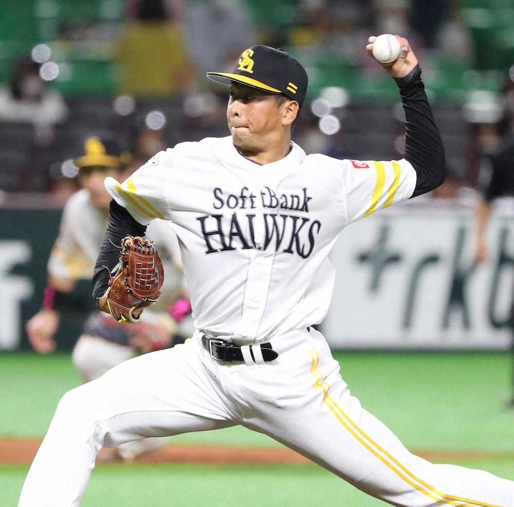 【画像・写真】＜ソ・ロ＞プロ初登板し1回無失点のソフトバンク・渡辺雄（撮影・岡田　丈靖）