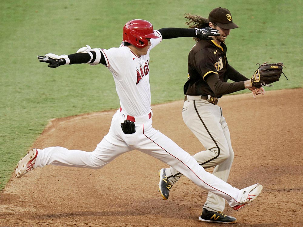 【画像・写真】大谷　時速32・5キロ！メジャートップの“足”でもぎ取った2試合ぶり安打