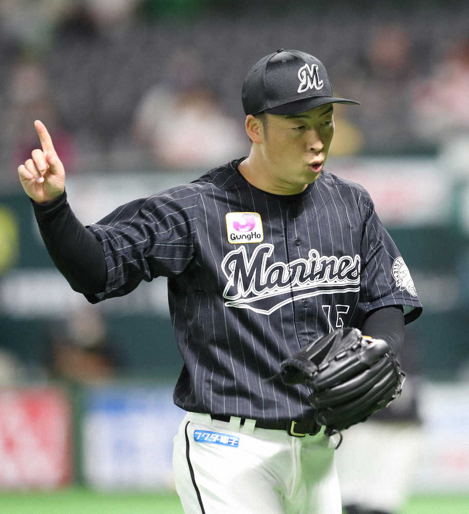 【画像・写真】鷹キラー、ロッテ・美馬6勝目　後輩アジャのミスカバー「全力で抑えた」