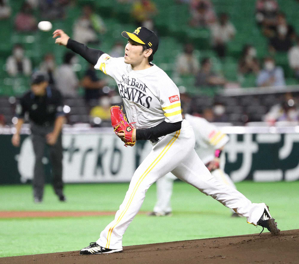 【画像・写真】＜ソ・ロ＞ソフトバンク先発・石川（撮影・岡田　丈靖）