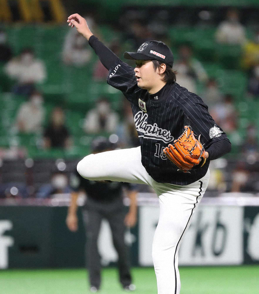 【画像・写真】＜ソ・ロ＞ロッテ先発・二木（撮影・岡田　丈靖）