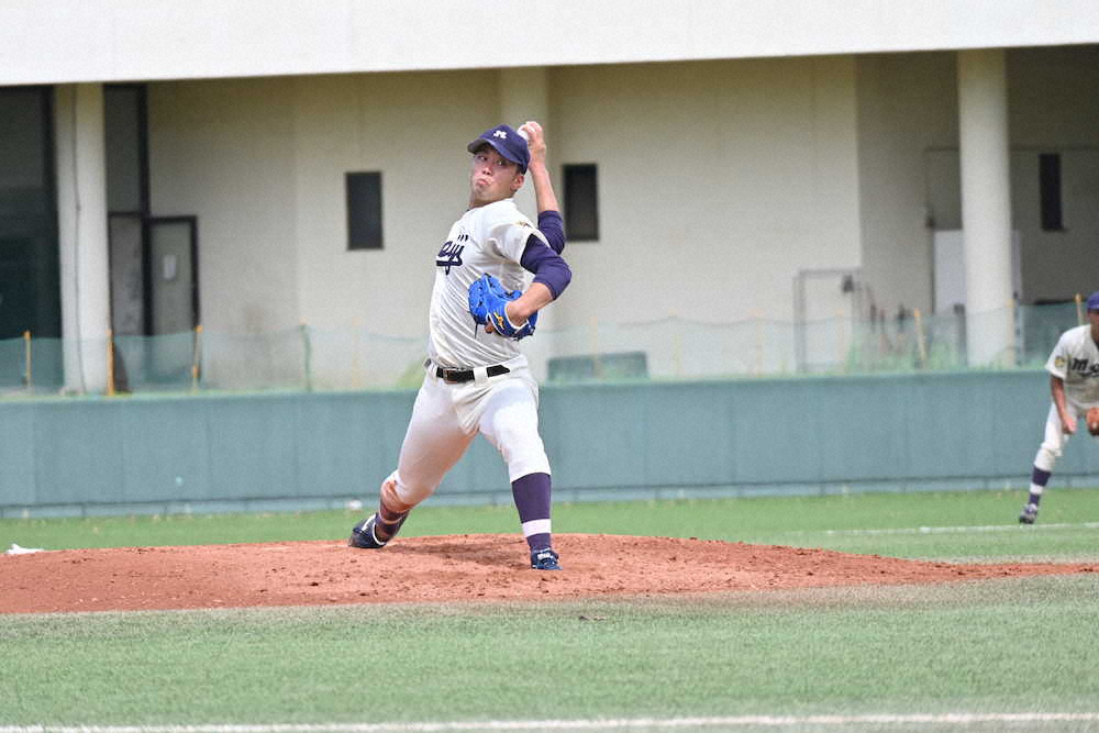 【画像・写真】明大・入江に7球団が熱視線　オープン戦で150キロ以上7度　西武・渡辺GM「ドラフト上位候補」