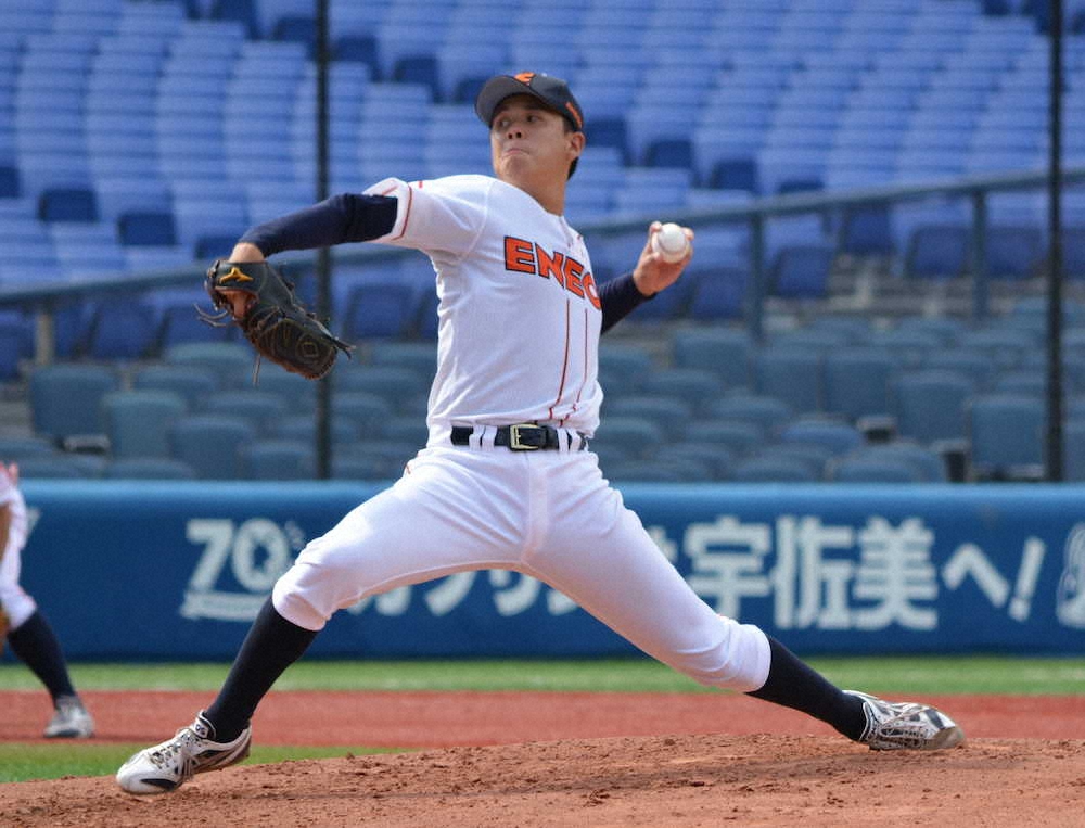 【画像・写真】ENEOS　5年ぶり都市対抗へ王手、エース藤井が7回途中無失点　OP戦の屈辱バネに好投