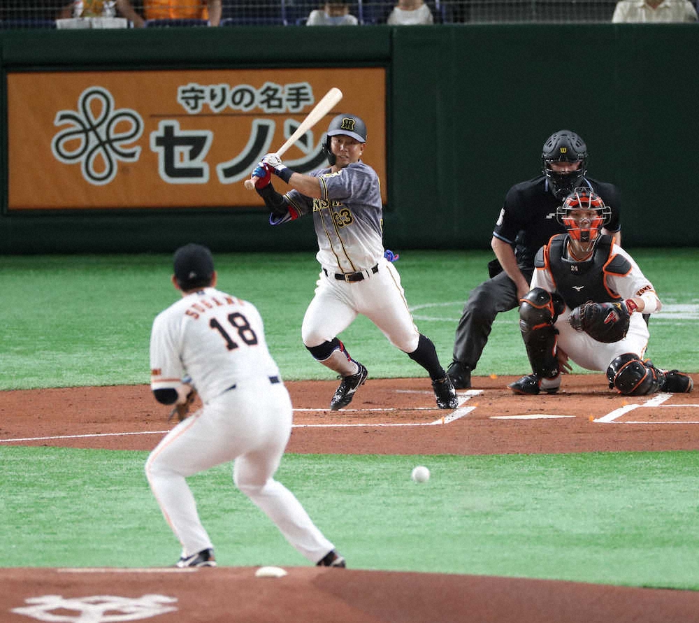 【画像・写真】阪神・糸原が先制打　菅野の立ち上がり攻め立てる