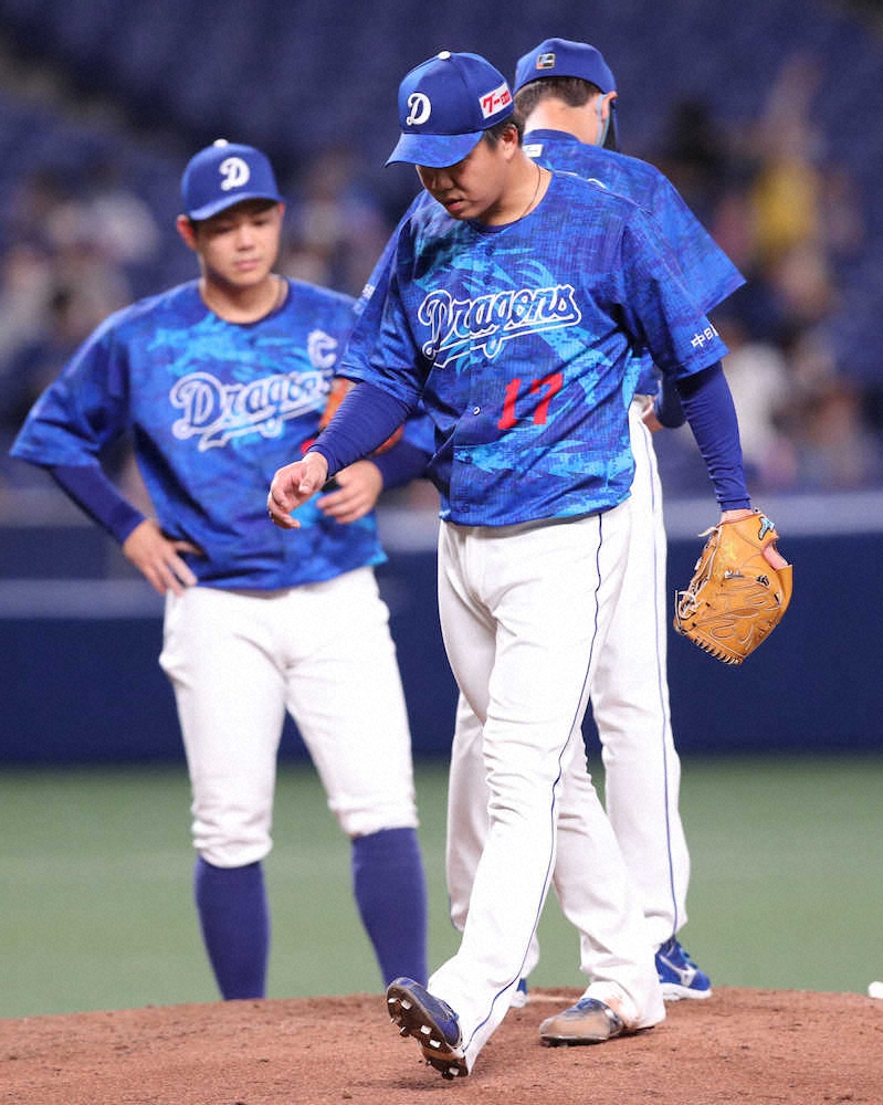 【画像・写真】中日・柳はプロ入り初の満塁弾浴び、6回途中5失点「雰囲気を壊してしまった」