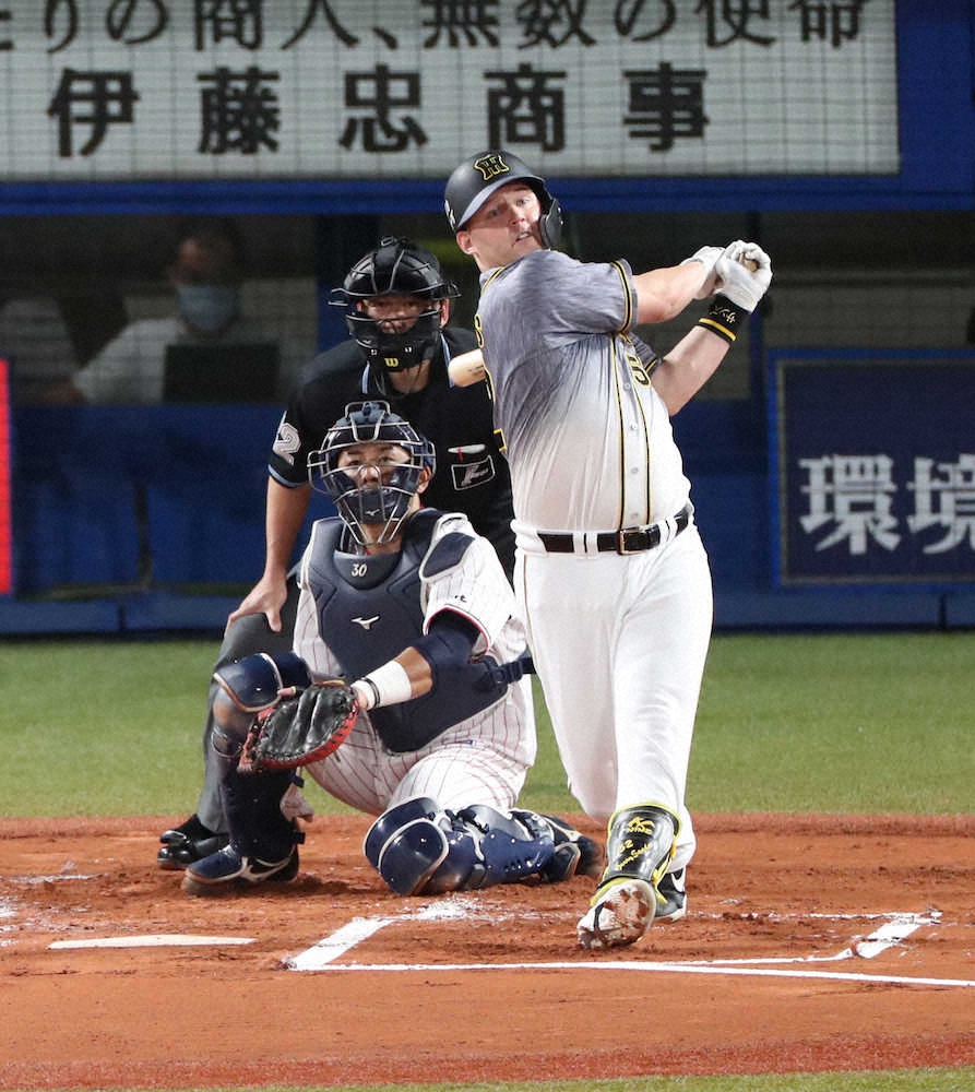 【画像・写真】阪神・サンズの適時打で先制　得点圏打率再び4割台に