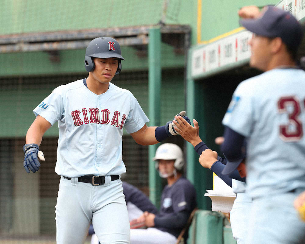 【画像・写真】近大・佐藤　3打数無安打2四球、リーグ記録の通算13本塁打ならず