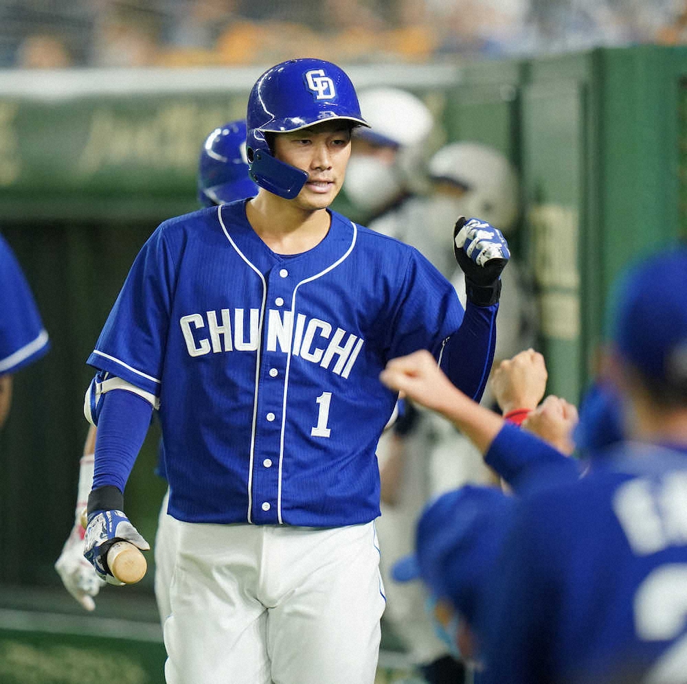 【画像・写真】中日・京田が先制2ラン　福谷の好リズムに応える「まずはとれて良かった」