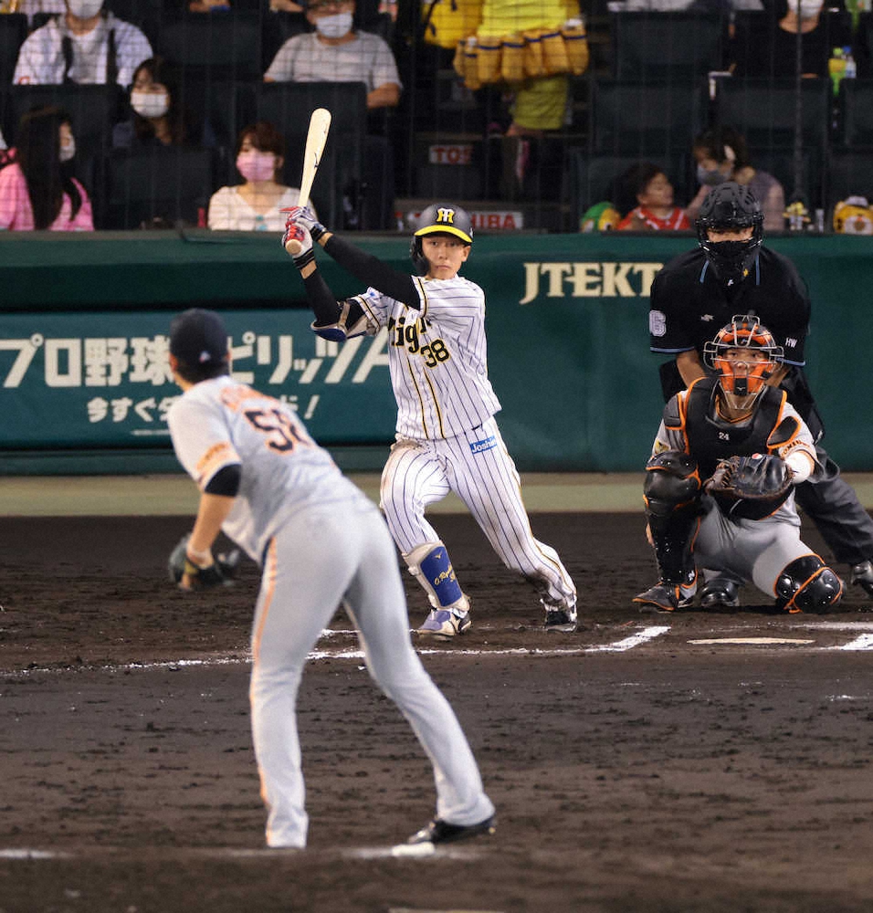 【画像・写真】阪神・小幡　全て中前打でプロ入り初の猛打賞記録