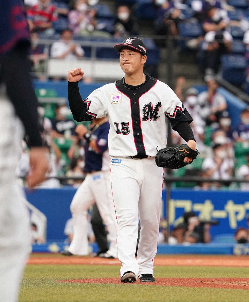 【画像・写真】ロッテ・美馬　移籍後初完投勝利！沢村＆益田が休養日、“手薄”ブルペン救った