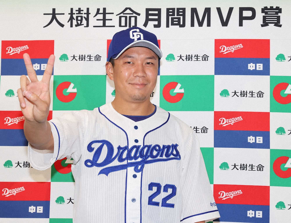 【画像・写真】中日・大野雄　5年ぶり2度目の月間MVP賞　G菅野との投げ合いで収穫も