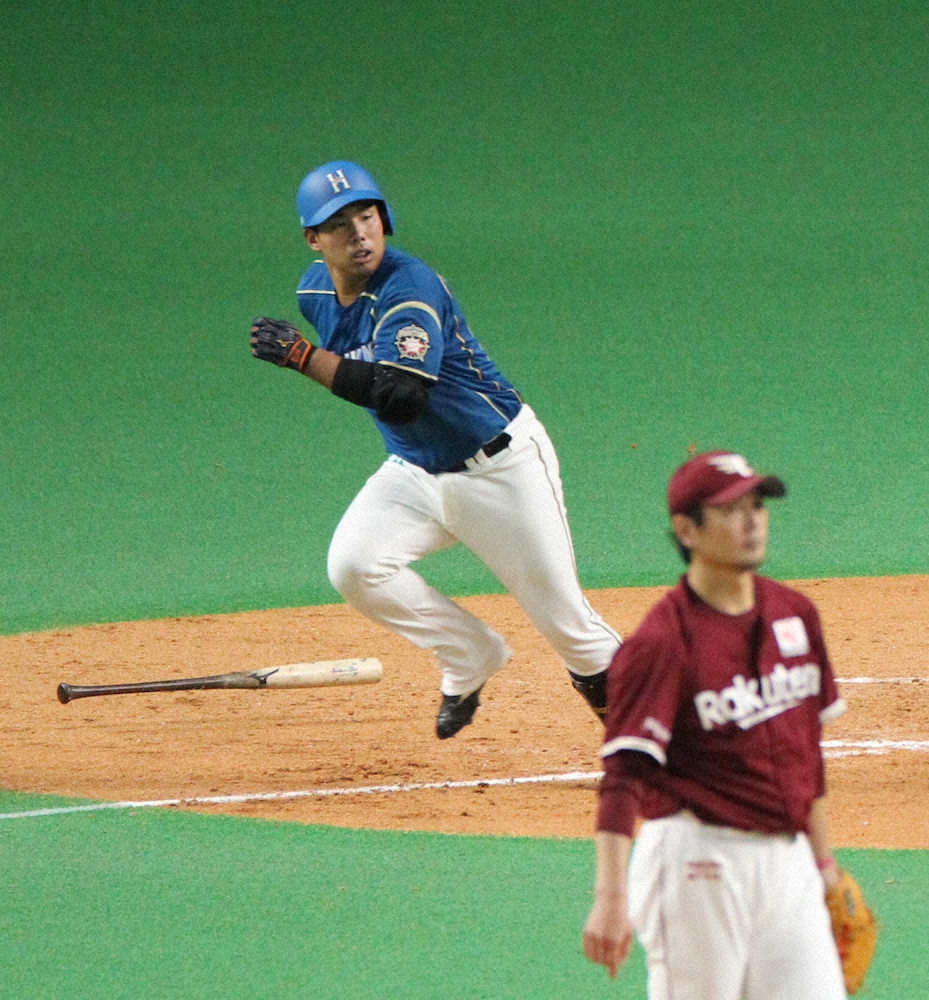 【画像・写真】日本ハム・樋口　札幌D初安打　横浜高「大先輩」涌井撃ち