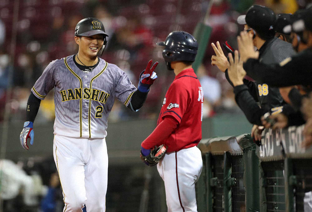 【画像・写真】阪神・北條　79日ぶり2号2ラン「思い切って打つことができた」